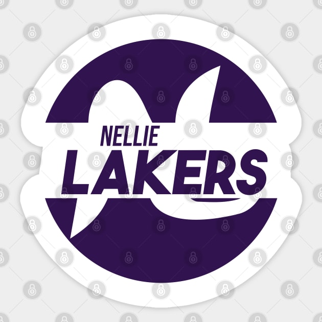 Name Thru Logo - Lakers 1 Sticker by SDCHT